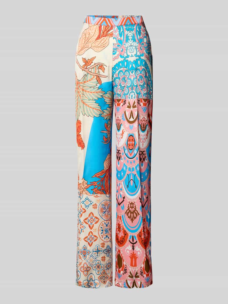 Spodnie materiałowe z prostą nogawką i wpuszczanymi kieszeniami