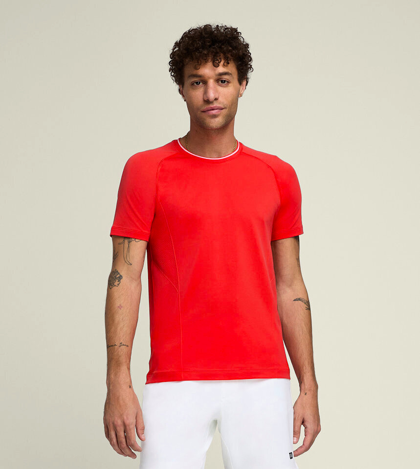 Koszulka męska Wilson M Team Seamless Crew Infrared S