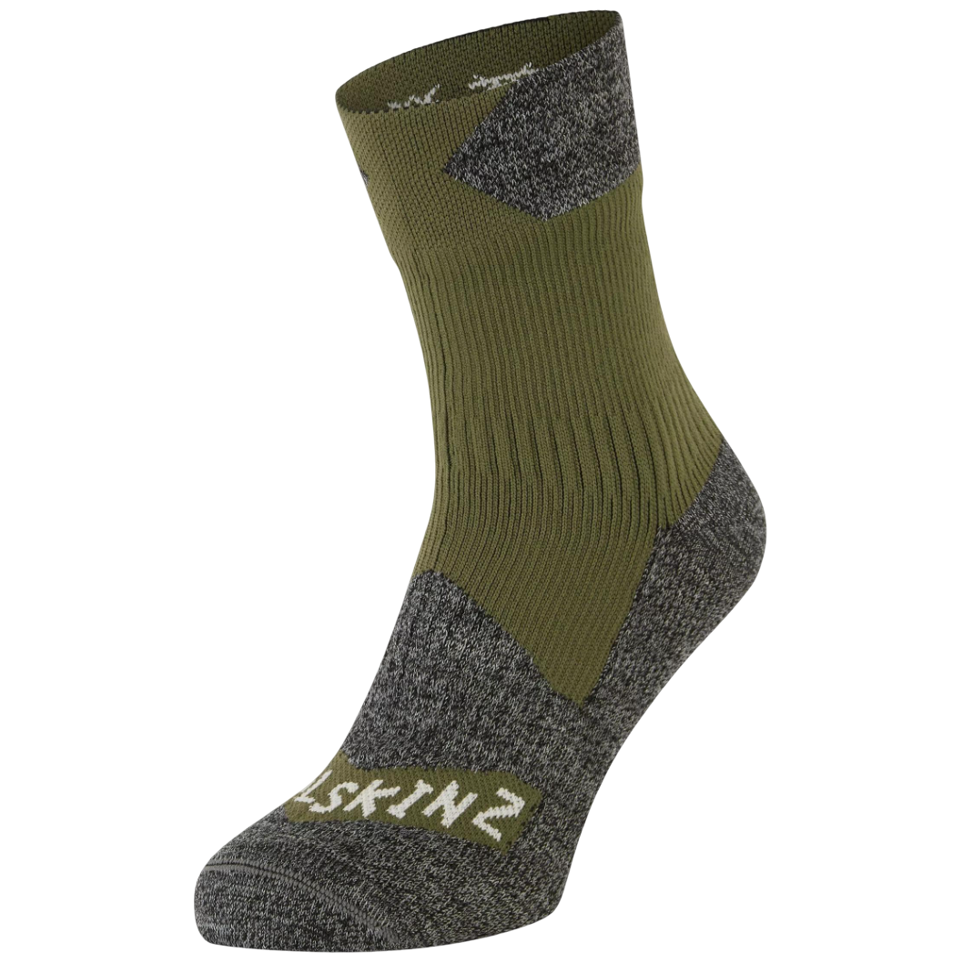 Wodoodporne skarpety SealSkinz Bircham Rozmiar skarpet: 43-46 / Kolor: zielony