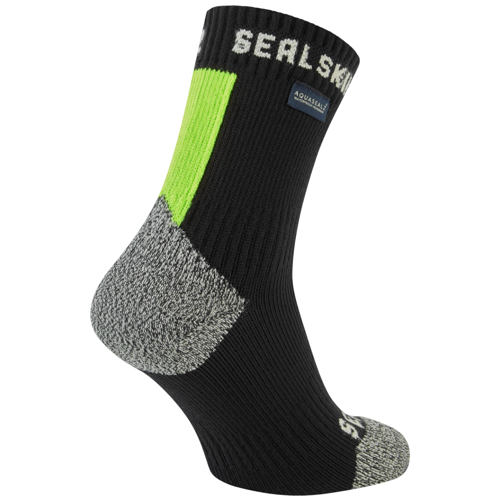 Wodoodporne skarpety SealSkinz Dunton Rozmiar skarpet: 39-42 / Kolor: czarny/żółty