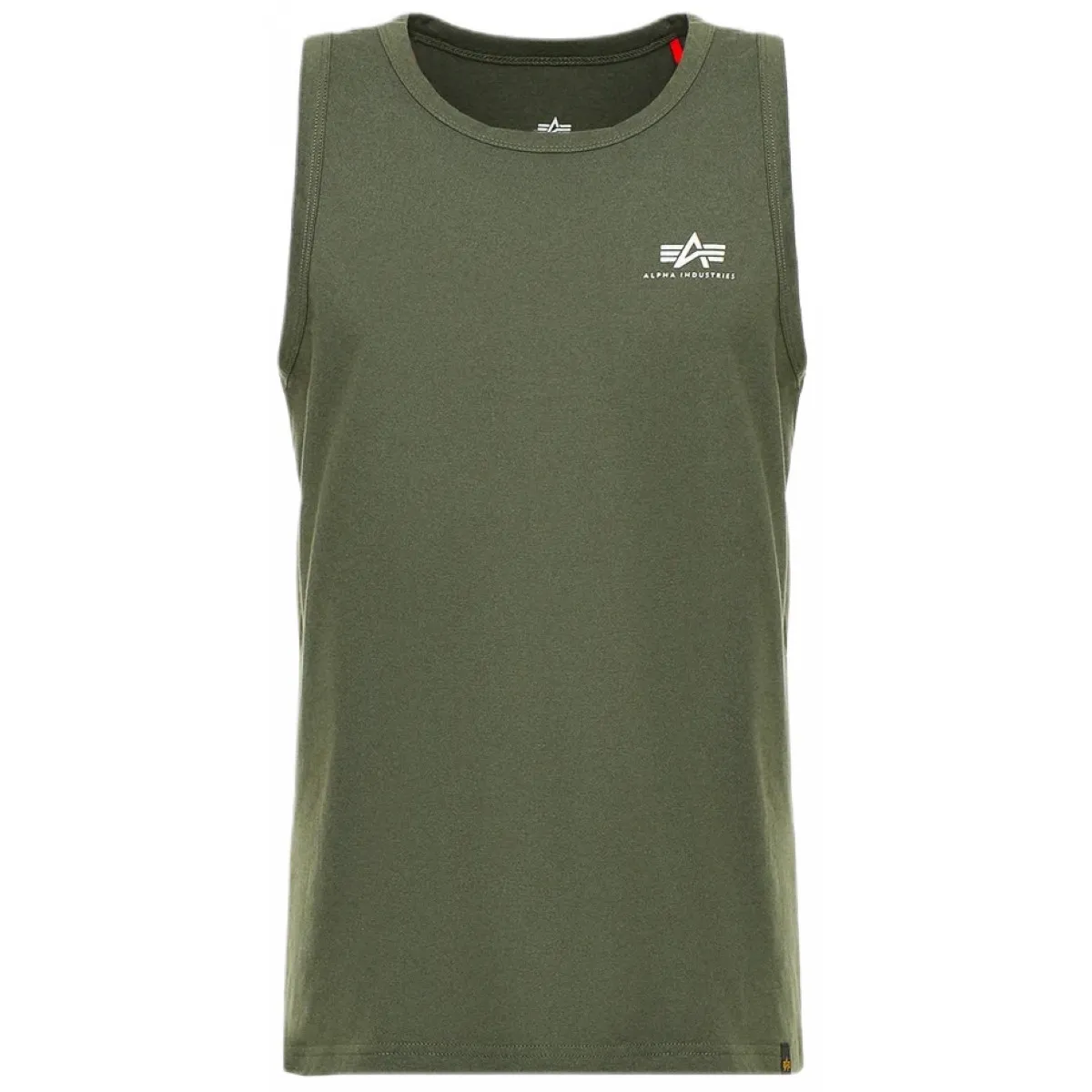 Tank Top Alpha Industries Small Logo 196541 142 - Ciemnooliwkowy