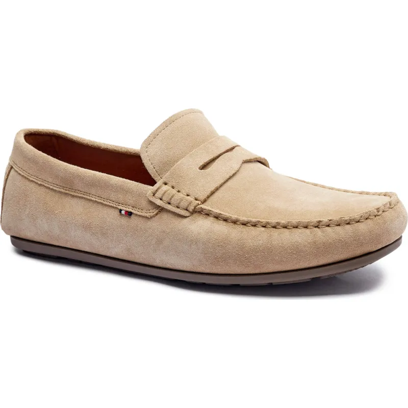 Tommy Hilfiger Skórzane mokasyny CASUAL HILFIGER SUEDE DRIVER