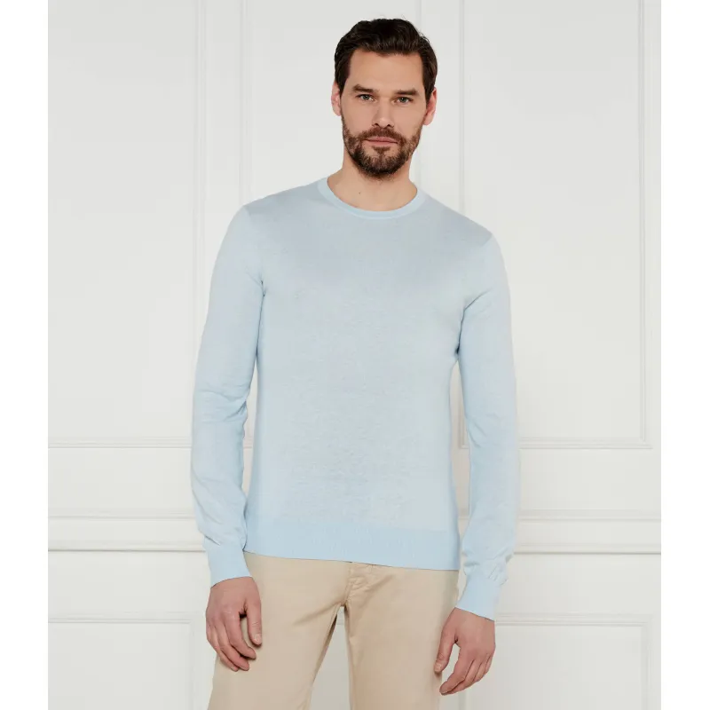 TIGER OF SWEDEN Sweter Connor L | Slim Fit | z dodatkiem lnu