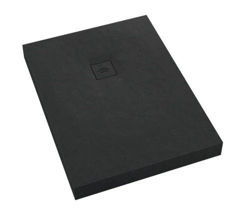 SCHEDPOL SCHEDLINE COLLECTION Brodzik prostokątny NONLIMITS black stone ( czarny kamień ) 90x130x12 z systemem STABILSOUND PLUS 3ST.N1P-90130/C/ST-M1/C/ST-