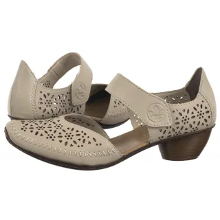 Sandały Beżowe 43750-62 Beige (RI250-a) Rieker