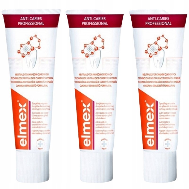 Elmex Caries Protection Complete Care odświeżająca pasta do zębów kompletna ochrona zębów 3x75 ml