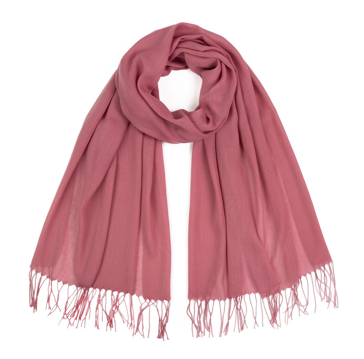 Szalik Damski Miękki Z Frędzlami Klasyczny Cienki Elegancki Wiosenny Jesień