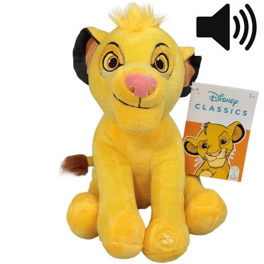 DUŻA PRZYTULANKA SIMBA Z DŹWIĘKIEM KRÓL LEW DISNEY PLUSZAK MASKOTKA - 20cm