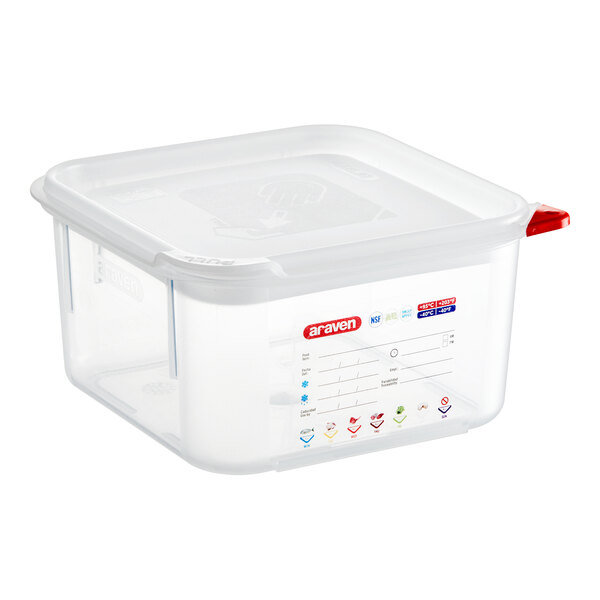 Pojemnik na produkty z polipropylenu 195x195x100 mm, 2 l ARAVEN, 11851
