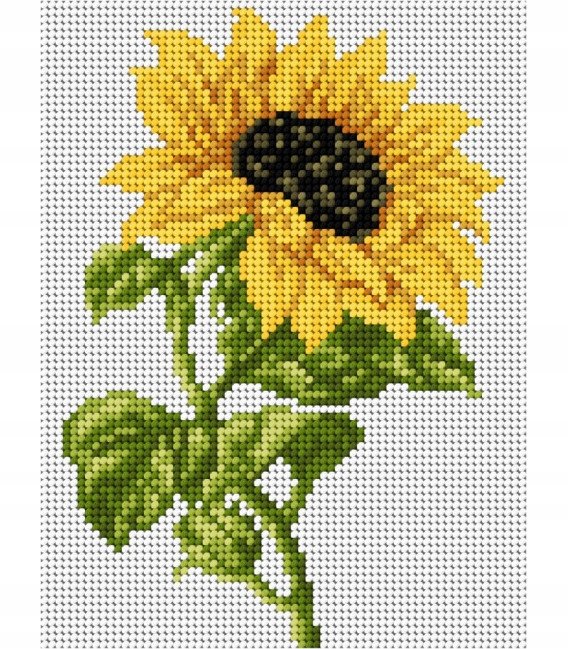 Kanwa z nadrukiem Ariadna 15x20cm słonecznik