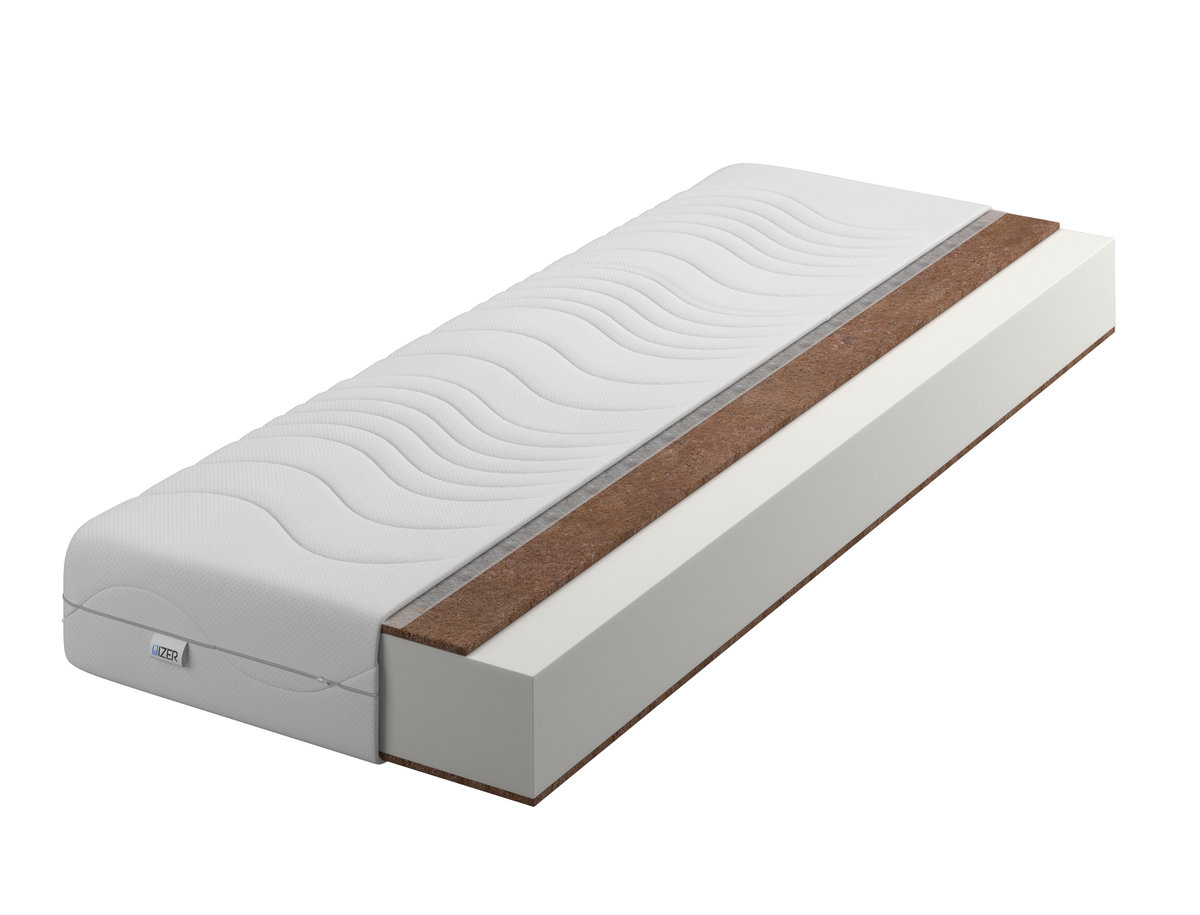 IZER Materac piankowy Silver + 2x Kokos 180x190 16cm H4 Materac dwustronny