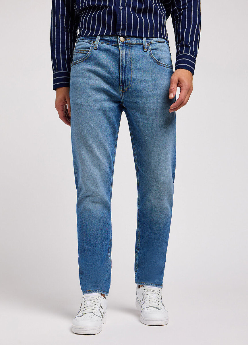 Męskie spodnie jeansowe proste Lee RIDER W33 L32