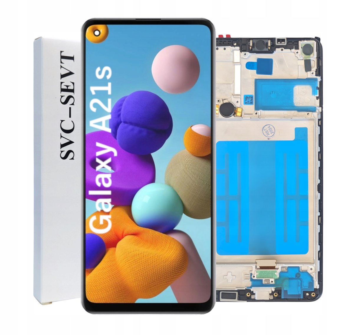 ORYGINAŁ WYŚWIETLACZ EKRAN LCD DO SAMSUNG GALAXY A21S RAMKA