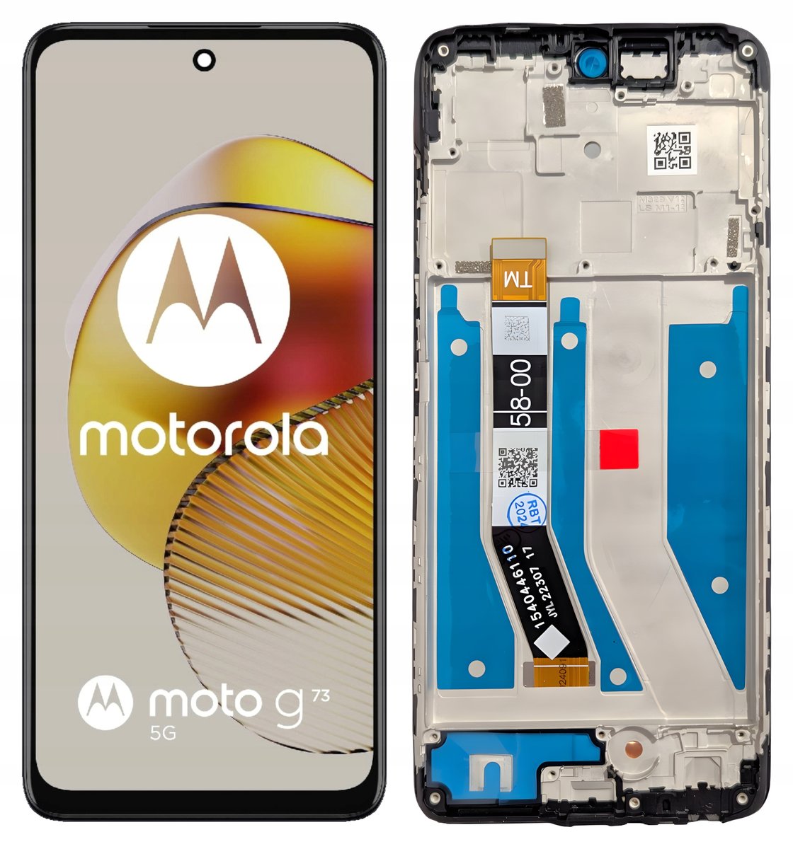 WYŚWIETLACZ EKRAN LCD DO MOTOROLA G73 RAMKA