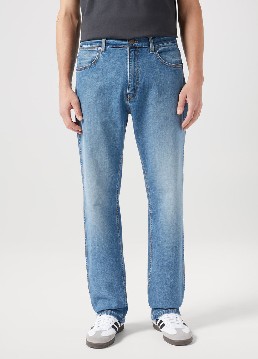 Męskie spodnie jeansowe proste Wrangler FRONTIER W32 L32