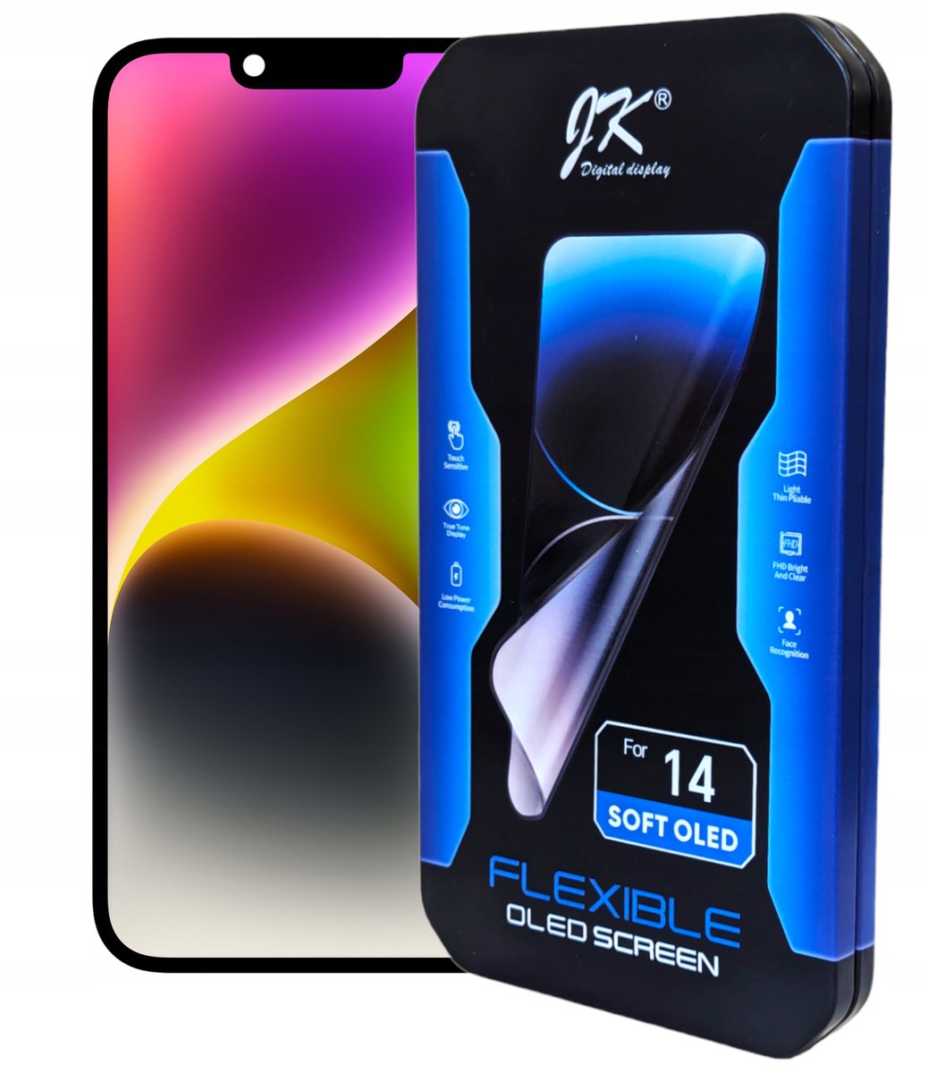 WYŚWIETLACZ EKRAN LCD DO APPLE IPHONE 14 JK SOFT OLED WYMIENNY CHIP