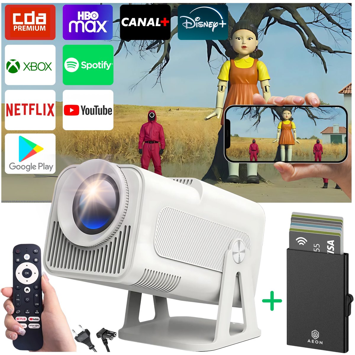 PROJEKTOR HY320 ULTRA NTV SMART ANDROID 13 1920x 1080p NAJNOWSZY MODEL 2025