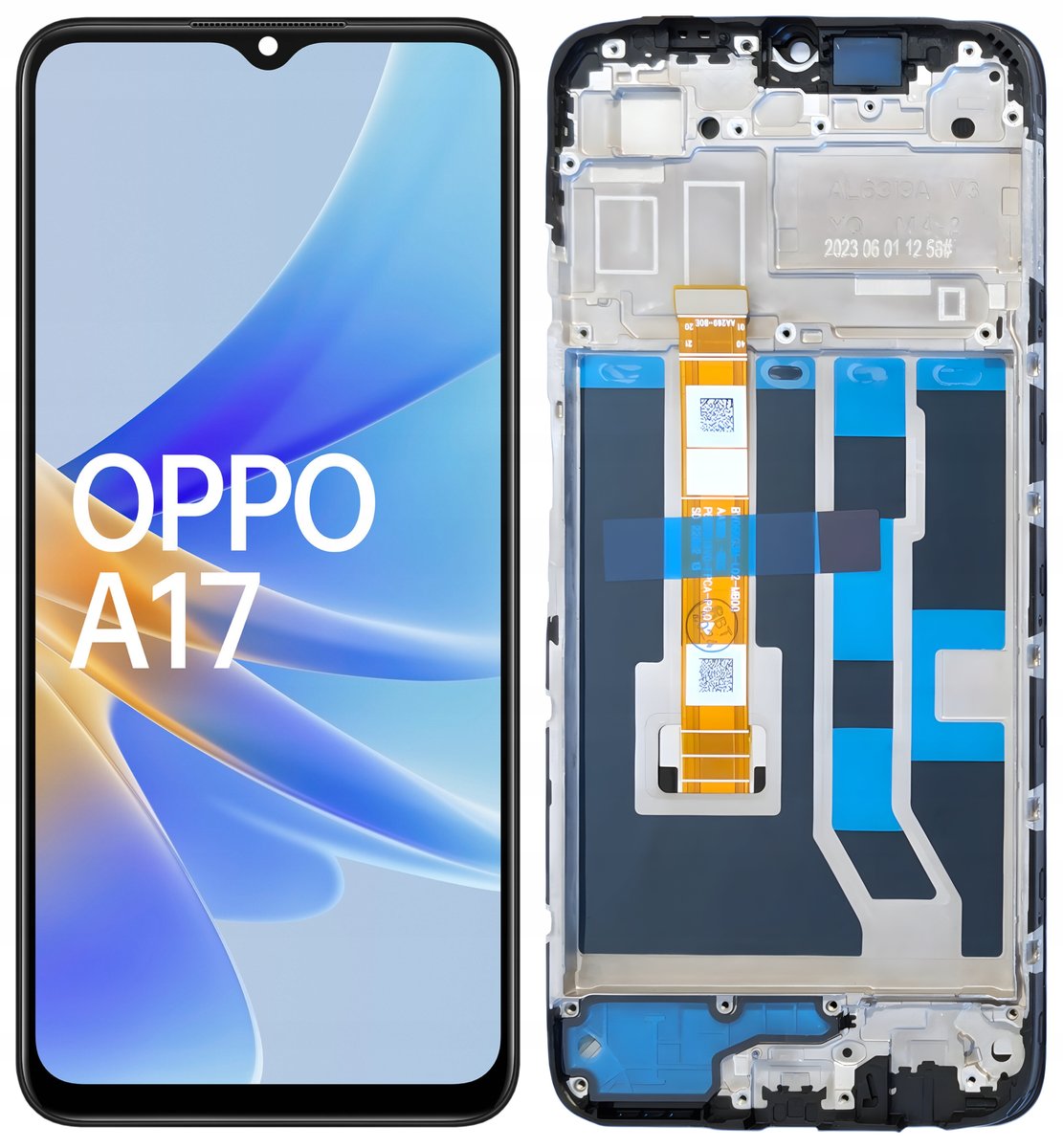 WYŚWIETLACZ EKRAN LCD SZYBKA DOTYK DO OPPO A17 RAMKA