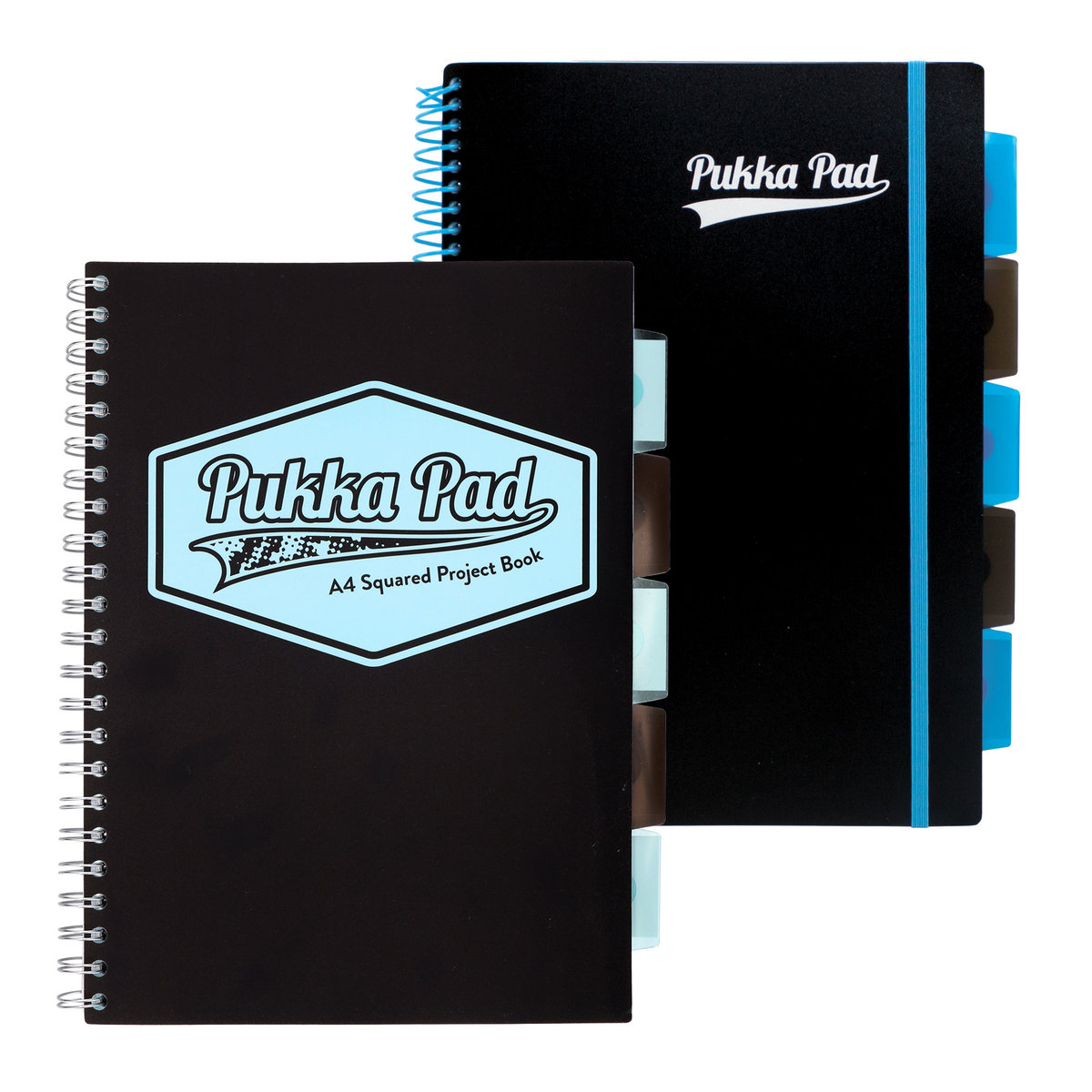 Zestaw kołozeszyt w kratkę z przekładkami A4 100k czarny Pukka Pad 2 sztuki