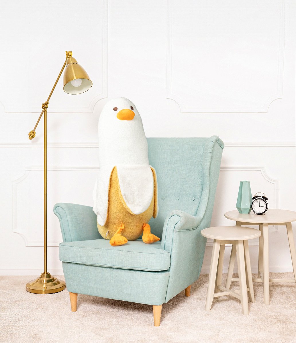 DUŻY PLUSZAK KURCZAKO-BANAN MASKOTKA PRZYTULANKA WIELKANOC MIŚ - 90CM