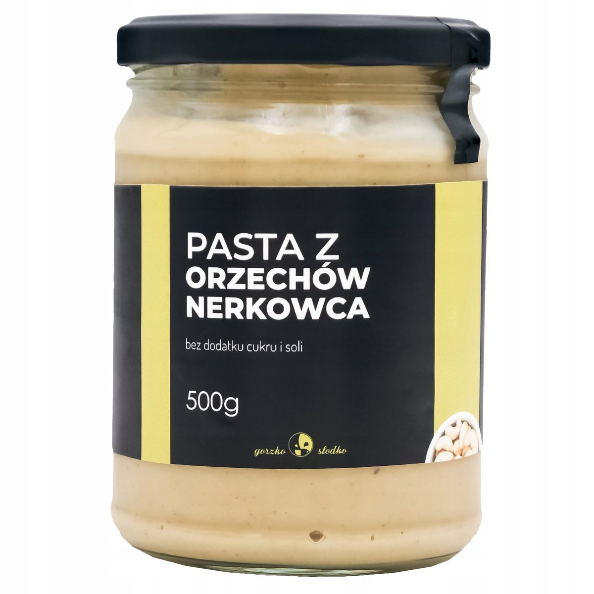 Pasta Z Orzechów Nerkowca Gładka Bez Soli I Cukru 500G