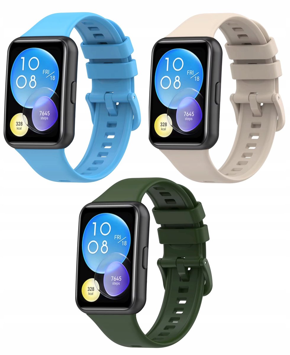 3x PASEK DO HUAWEI WATCH FIT 2 OPASKA BRANSOLETA DUŻO KOLORÓW ZESTAW