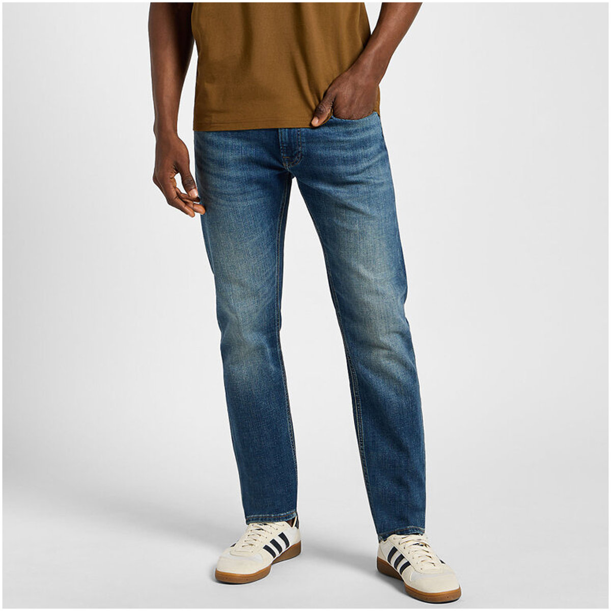 Męskie spodnie jeansowe dopasowane Lee LUKE W33 L32