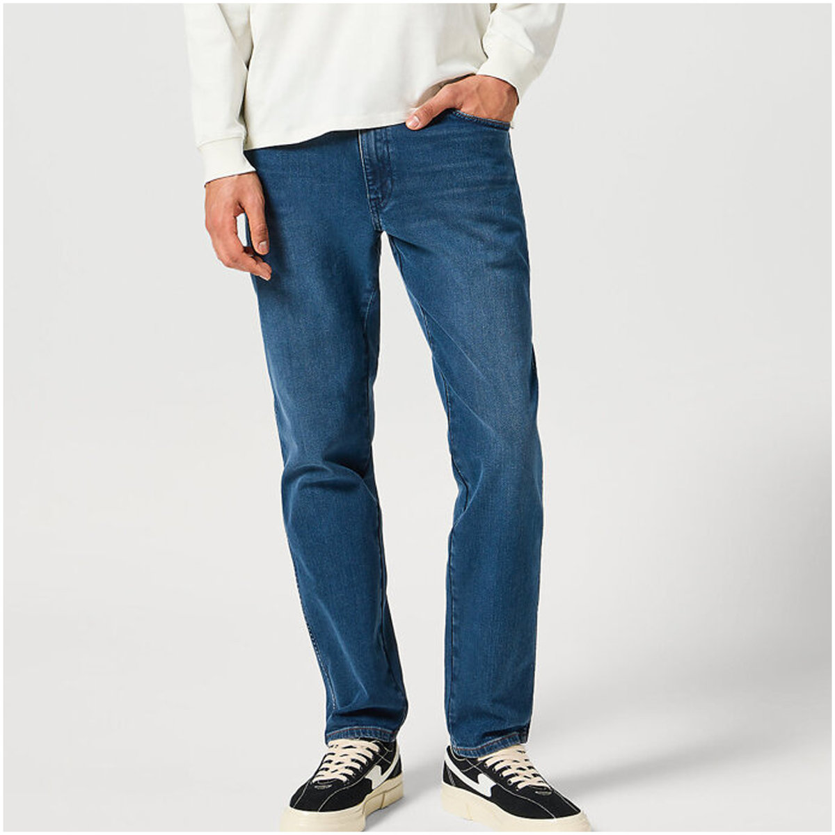 Męskie spodnie jeansowe dopasowane Wrangler RIVER W32 L32