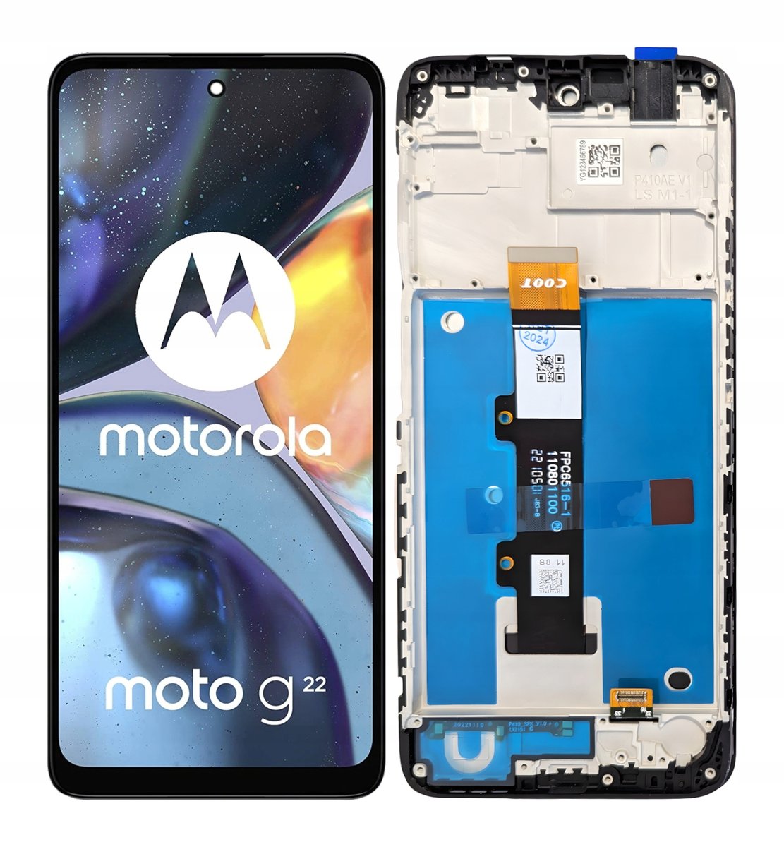 WYŚWIETLACZ EKRAN LCD DO MOTOROLA G22 RAMKA