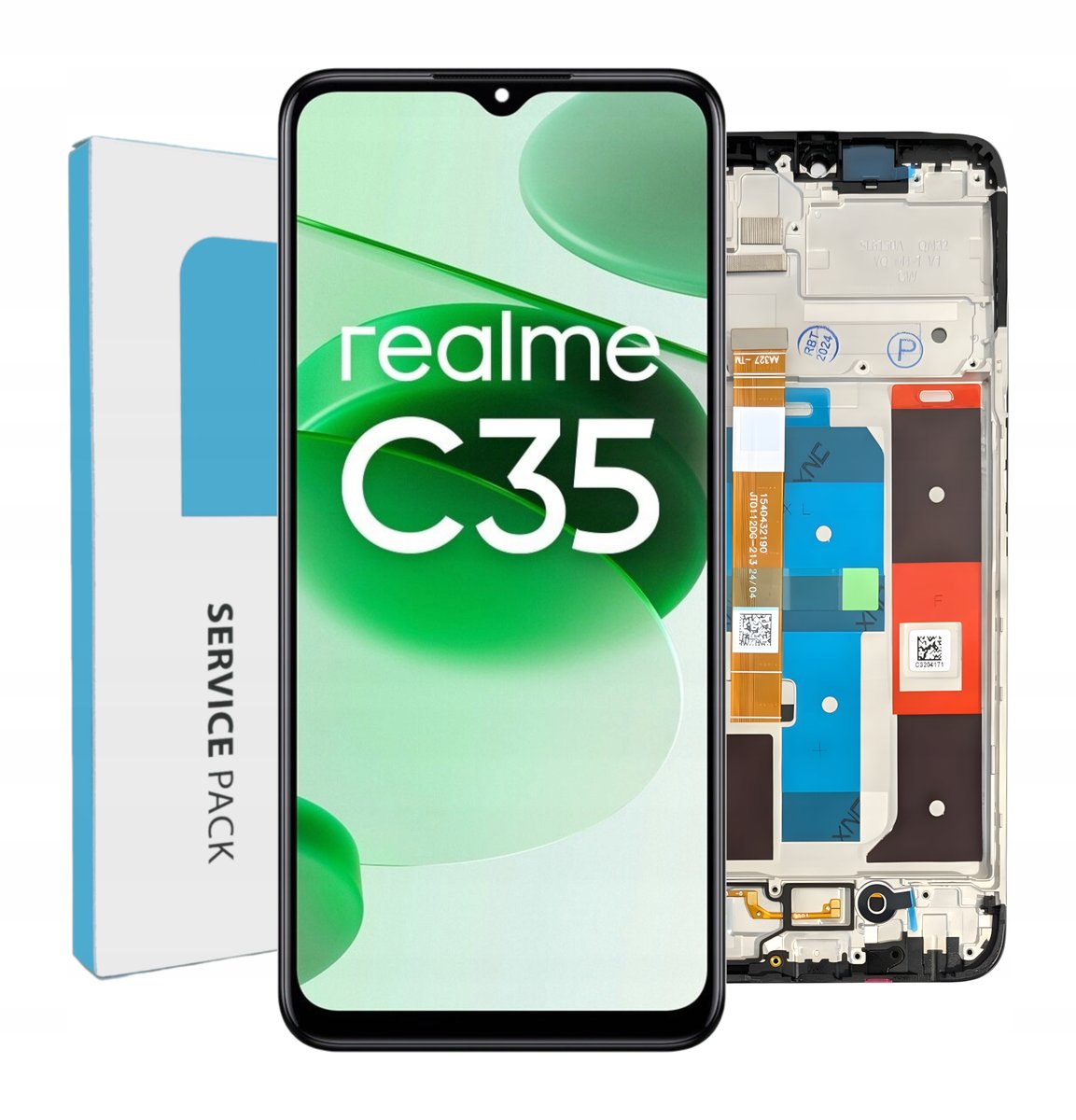 ORYGINAŁ WYŚWIETLACZ EKRAN LCD SZYBKA DOTYK DO REALME C35 RAMKA RMX3511