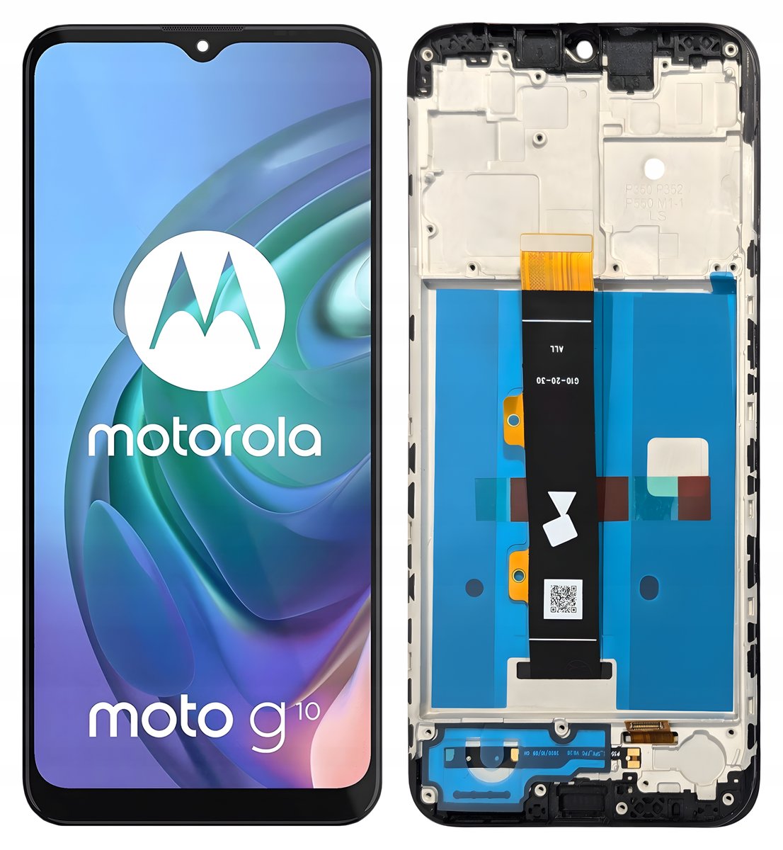 WYŚWIETLACZ EKRAN LCD DO MOTOROLA G10 RAMKA