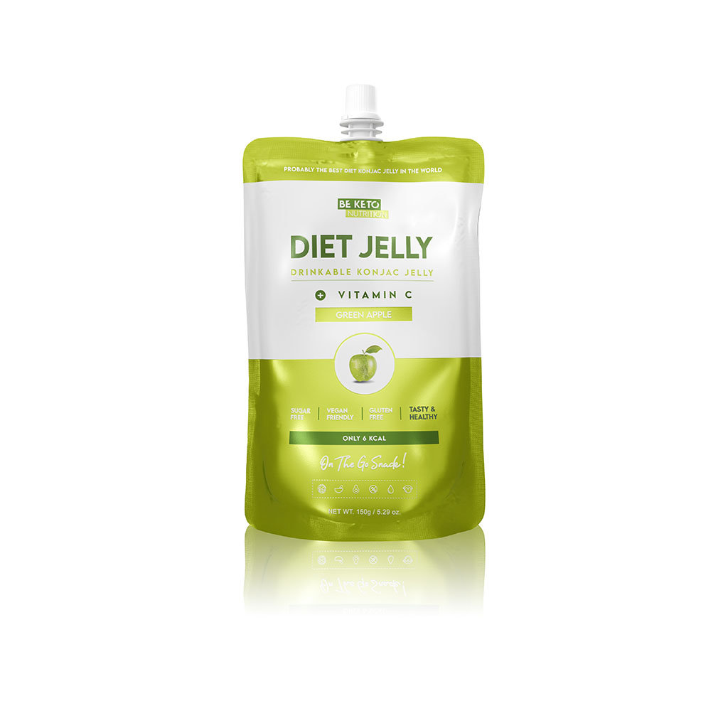 BeKeto GALARETKA DIETETYCZNA KONJAC - Zielone Jabłko 150g