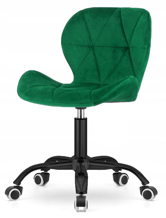 Krzesło obrotowe tapicerowane welurowe VASTO OFFICE VELVET GREEN SMOKE