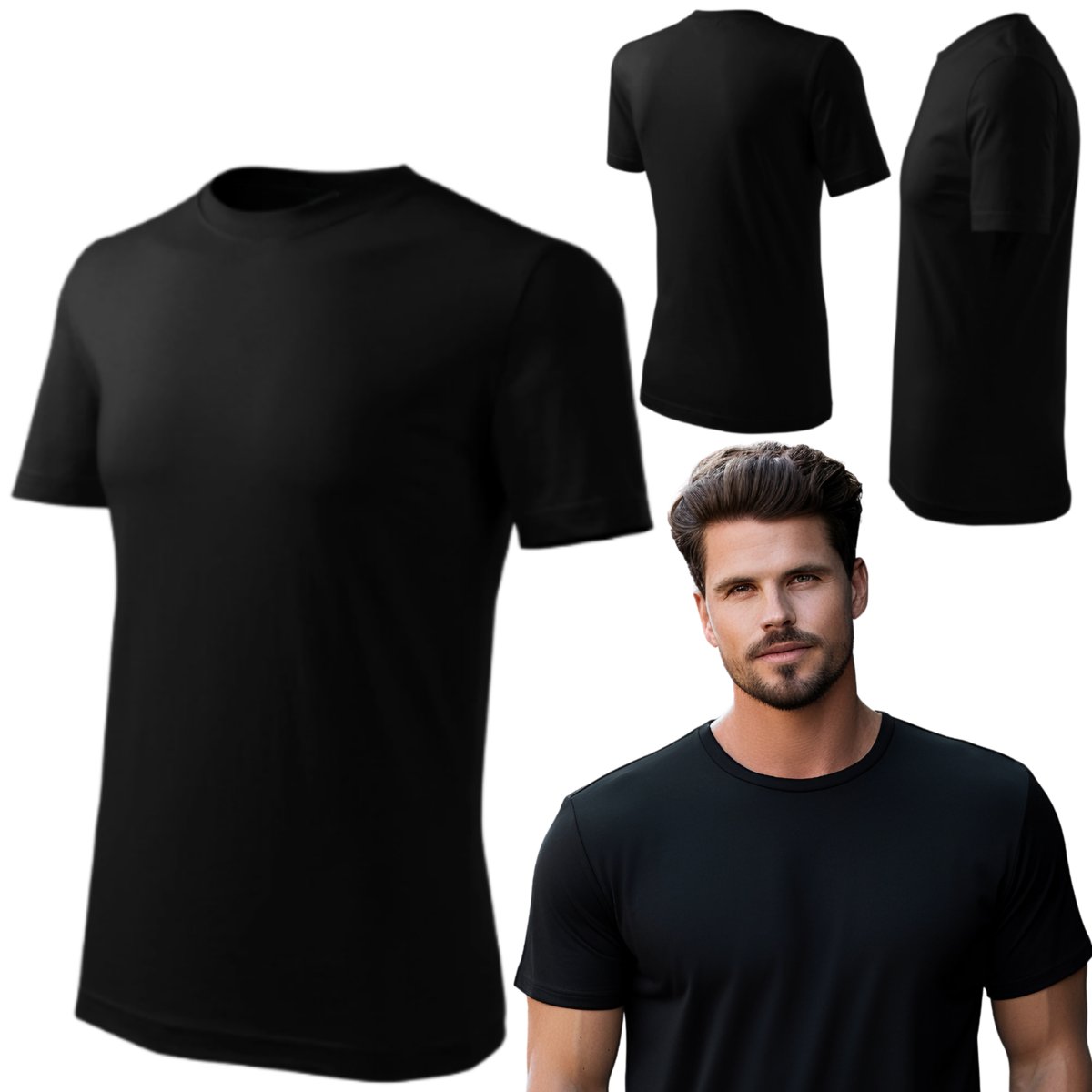 Koszulka robocza z krótkim rękawem czarna 24h-CLASSIC r. 3XL