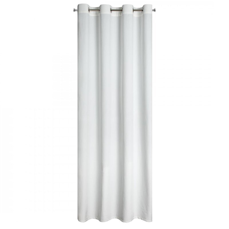 Zasłona 140x250 Rosa biała welurowa gotowa na przelotkach