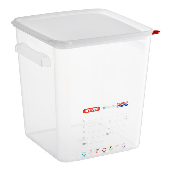 Pojemnik na produkty z polipropylenu z uchwytami 290x290x320 mm, 18 l ARAVEN, 11856