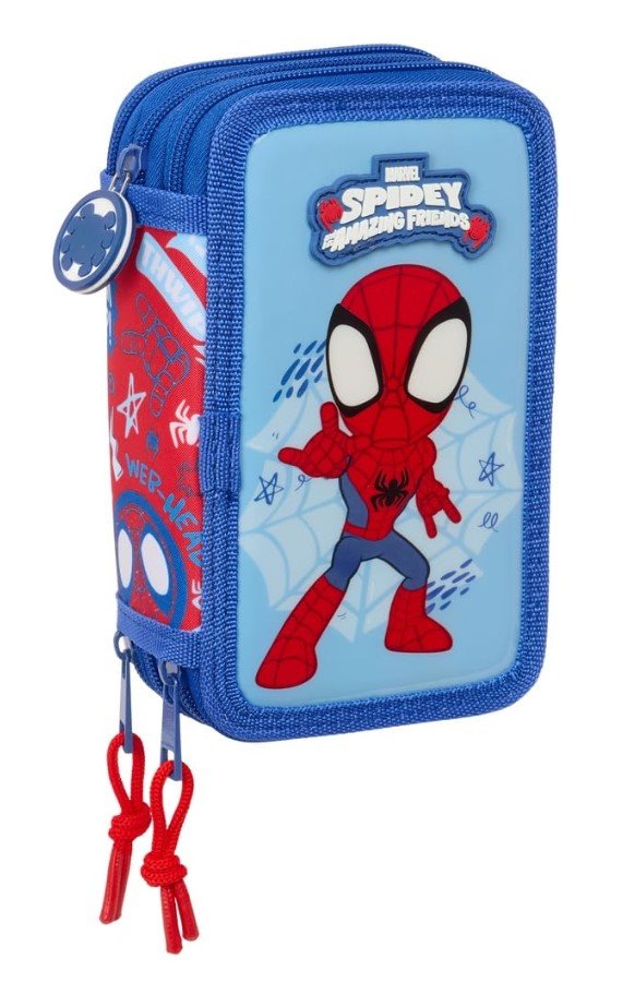 PIÓRNIK POTRÓJNY BLUE SPIDER-MAN 37elem. SAFTA