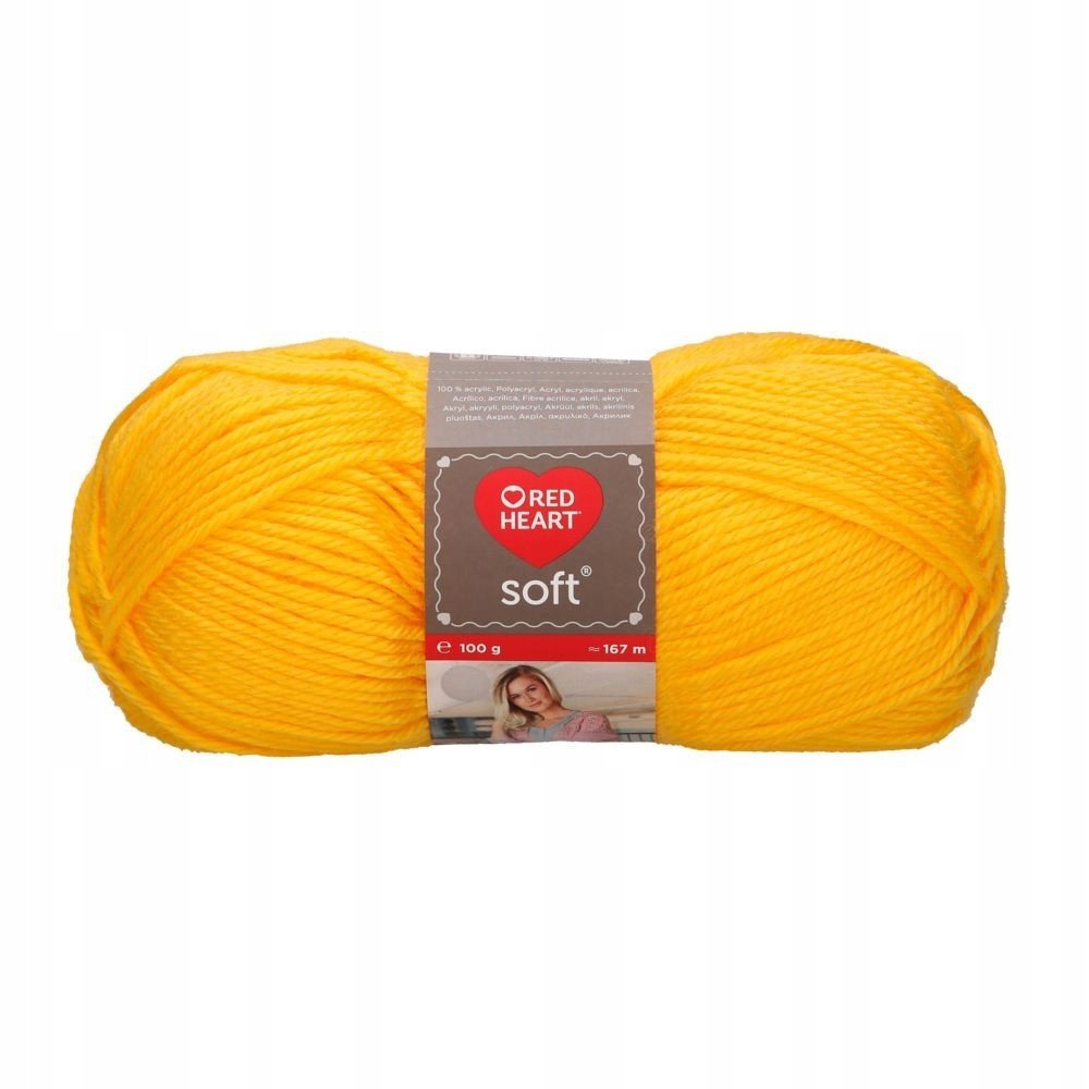 Włóczka Red Heart Soft żółty 8217