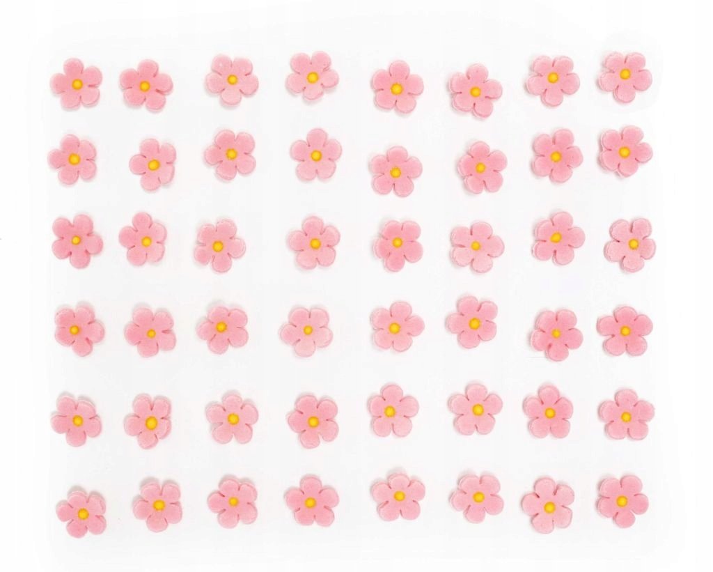 OZDOBNE CUKROWE kwiatuszki kwiatki jabłoni różowe 45szt