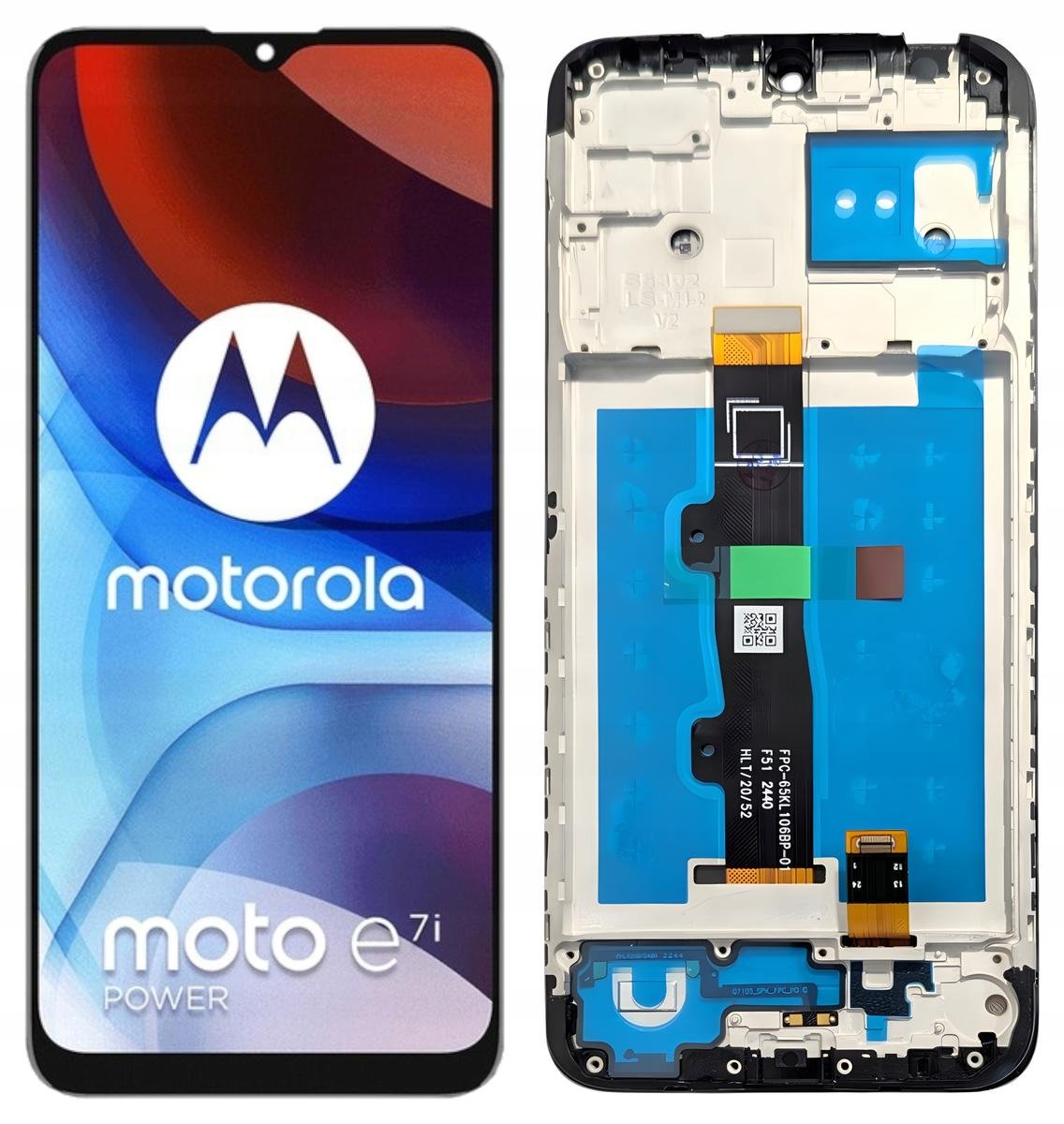 WYŚWIETLACZ EKRAN LCD DO MOTOROLA E7i POWER RAMKA