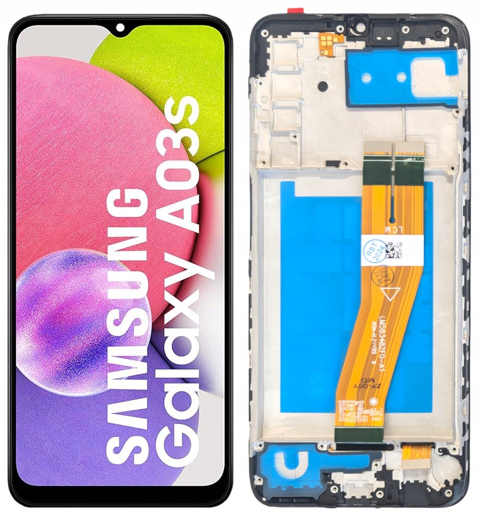 WYŚWIETLACZ EKRAN LCD DO SAMSUNG GALAXY A03S 160mm RAMKA SM-A037F