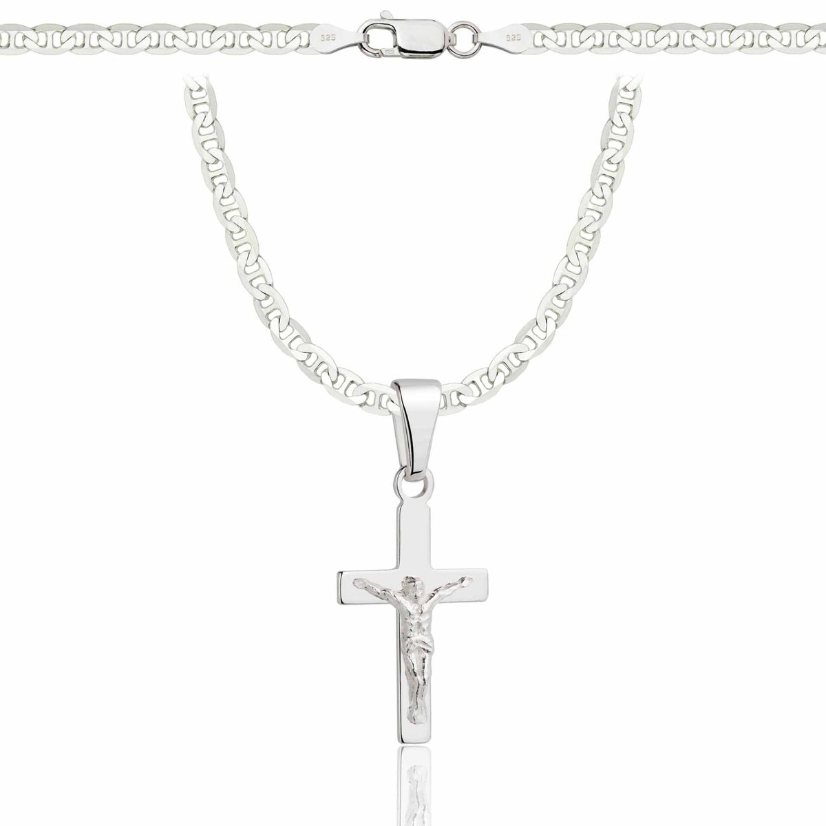 OPRAVA SREBRNY ŁAŃCUSZEK GUCCI Z KRZYŻYKIEM 925 - 3,5MM 60cm