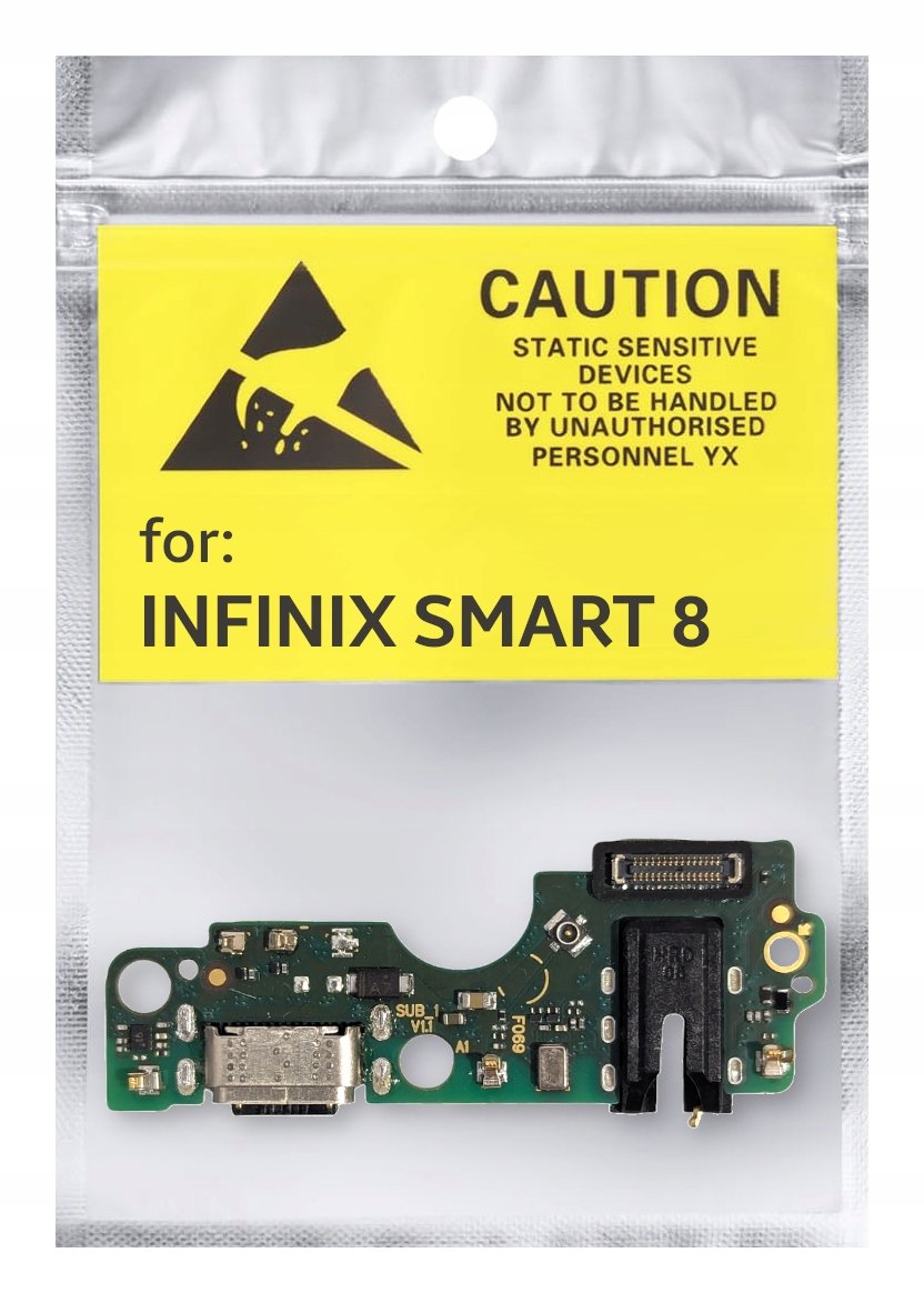 ORYGINAŁ OEM PŁYTKA GNIAZDO ŁADOWANIA USB DO INFINIX SMART 8 X6525 X6525D
