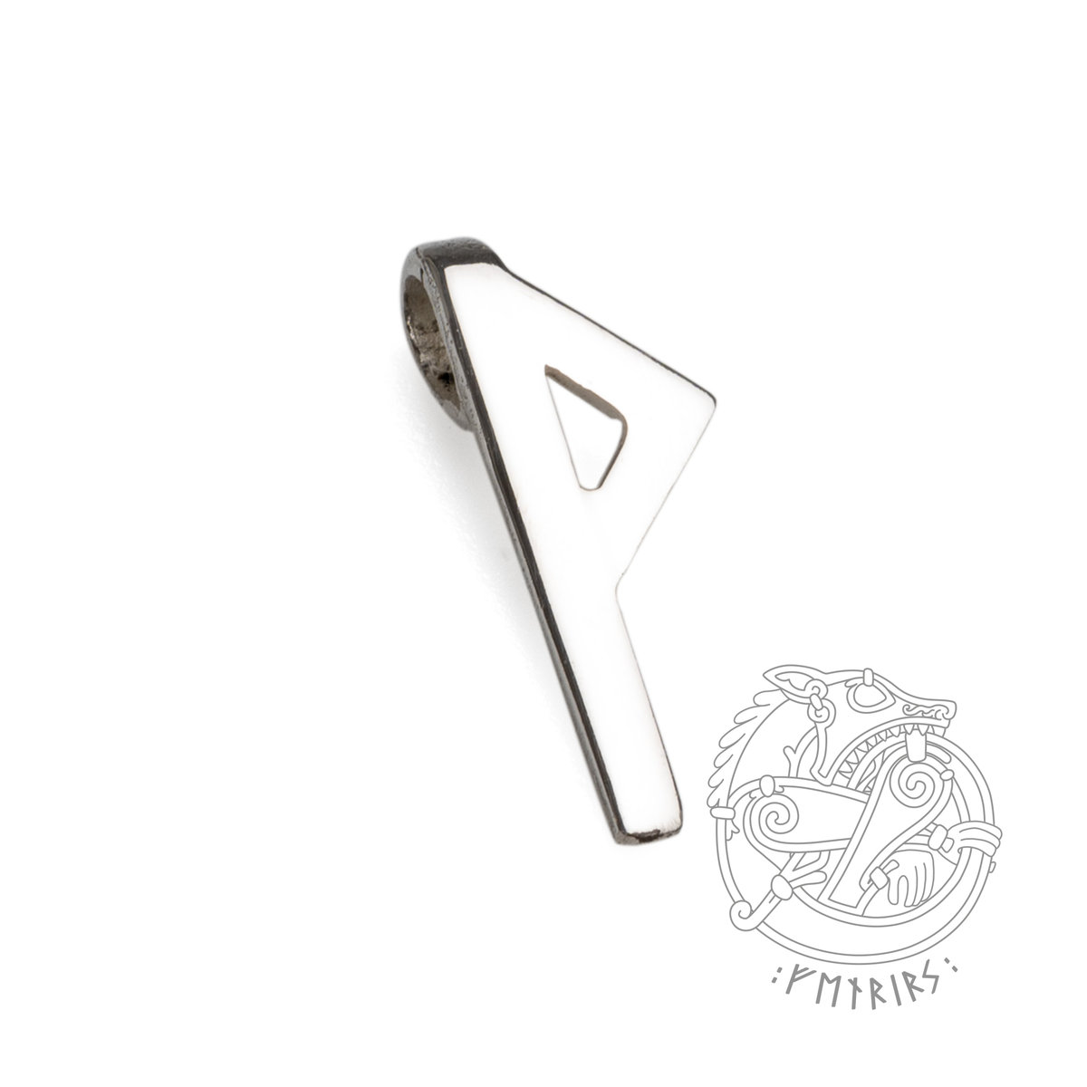 Zawieszka z runą WUNJO / WYNN / WUNIO ze srebra 925 starszy Futhark