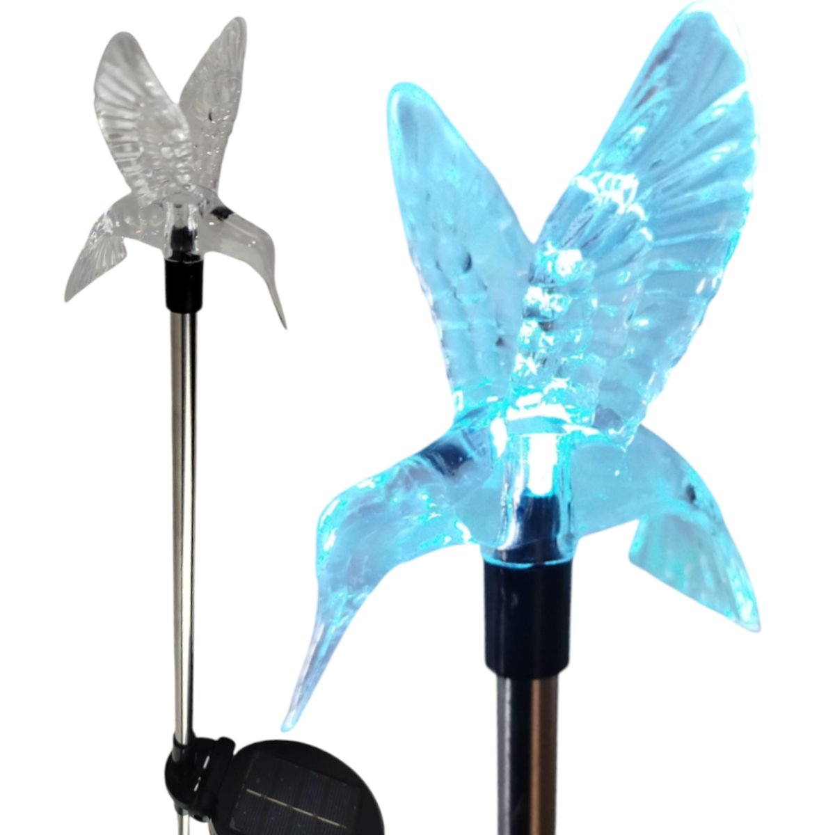 LAMPA SOLARNA LED WBIJANA LAMPKA KOLIBER DEKORACJA OGRÓD TARAS OZDOBA PTAK