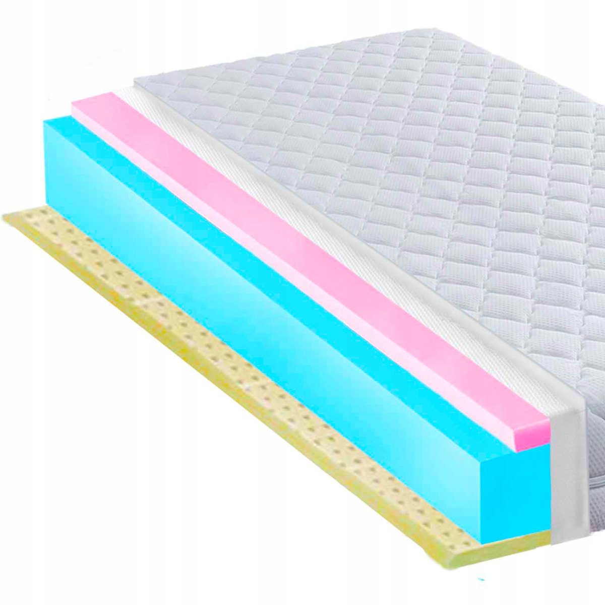 MATERAC 90X200 PIANKOWY MIĘKKI H1 LATEKS Z HR 11CM