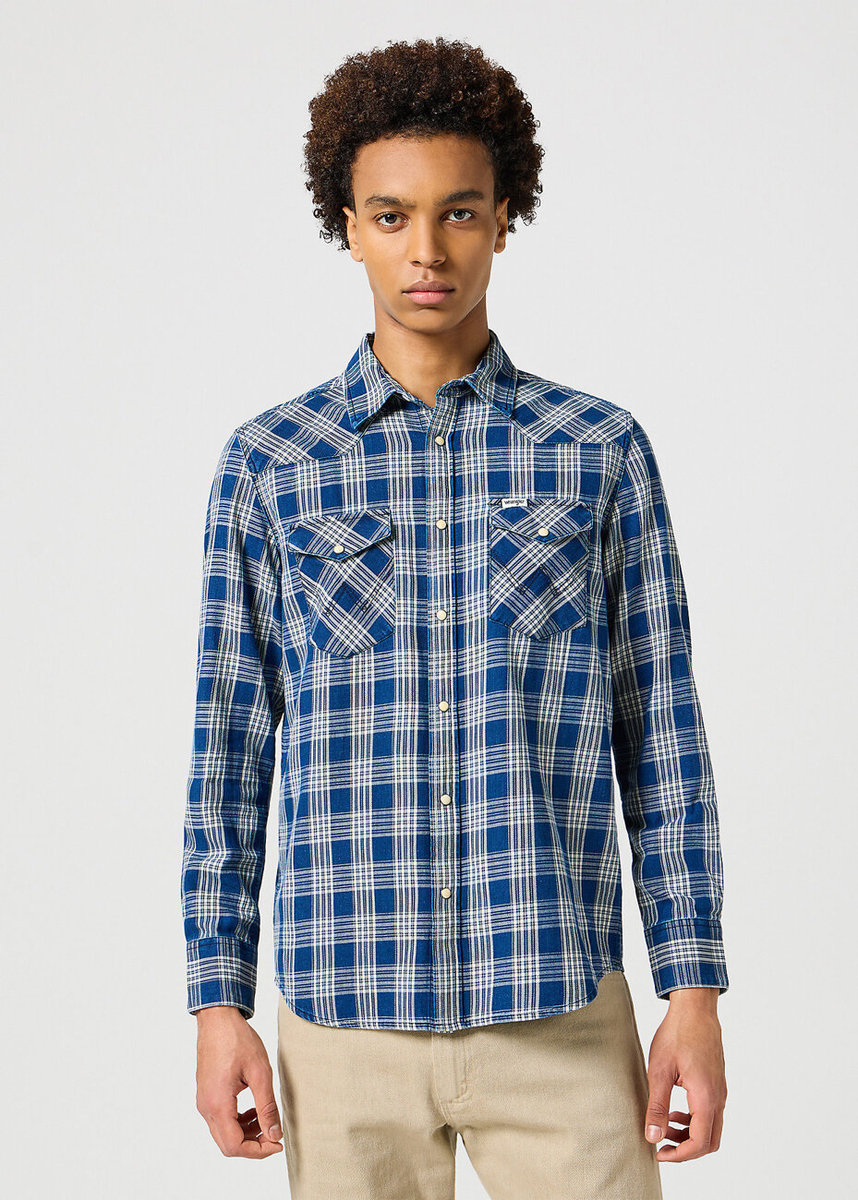 Męska koszula Wrangler WESTERN INDIGO SHIRT S