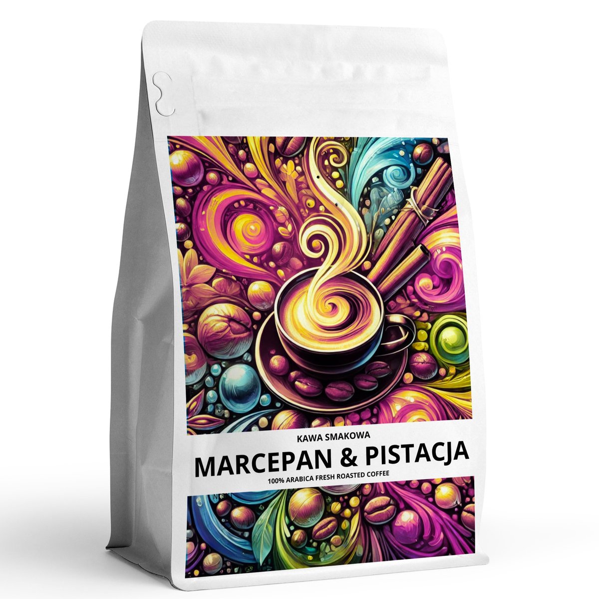 Kawa smakowa mielona MARCEPAN & PISTACJA 100 % arabica / MARGRE CAFFEE sp. z o.o.