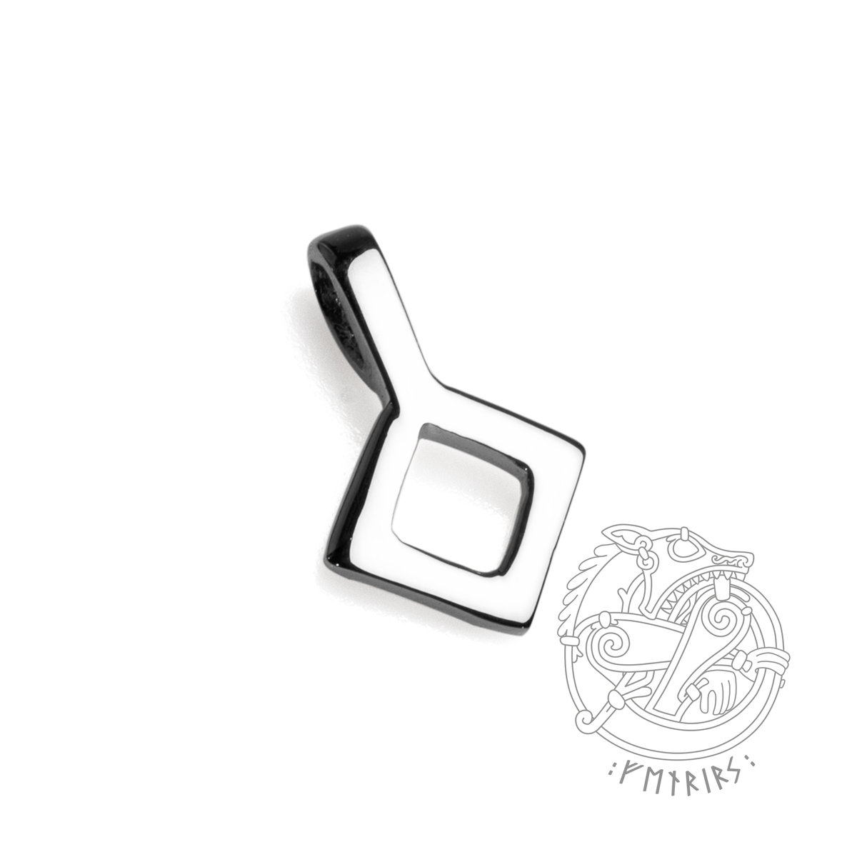 Zawieszka z runą INGUZ / ENGUZ / INGWAZ ze srebra 925 starszy Futhark