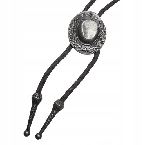 BOLO KRAWAT Western Dziki zachód rzemyk srebro MINI KAPELUSZ KOWBOJSKI HIT